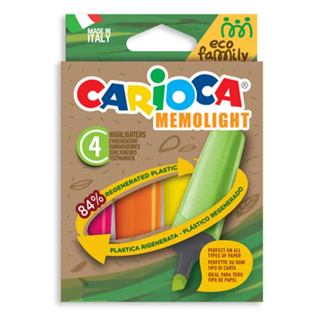 Eco Family Memolight 4er Textmarker-Set - Carioca