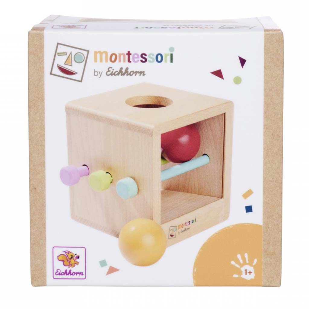 Eichhorn: Montessori Holz-Ball-Einwurf-Box – Lernspielzeug für die Kleinsten - Simba Toys