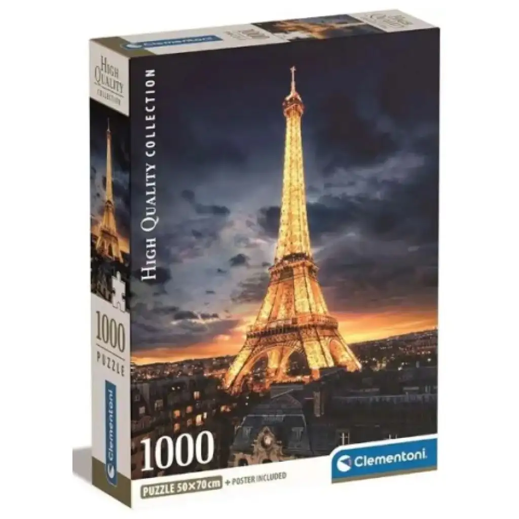 Eiffelturm HQC 1000-teilige Puzzle mit Poster - Clementoni