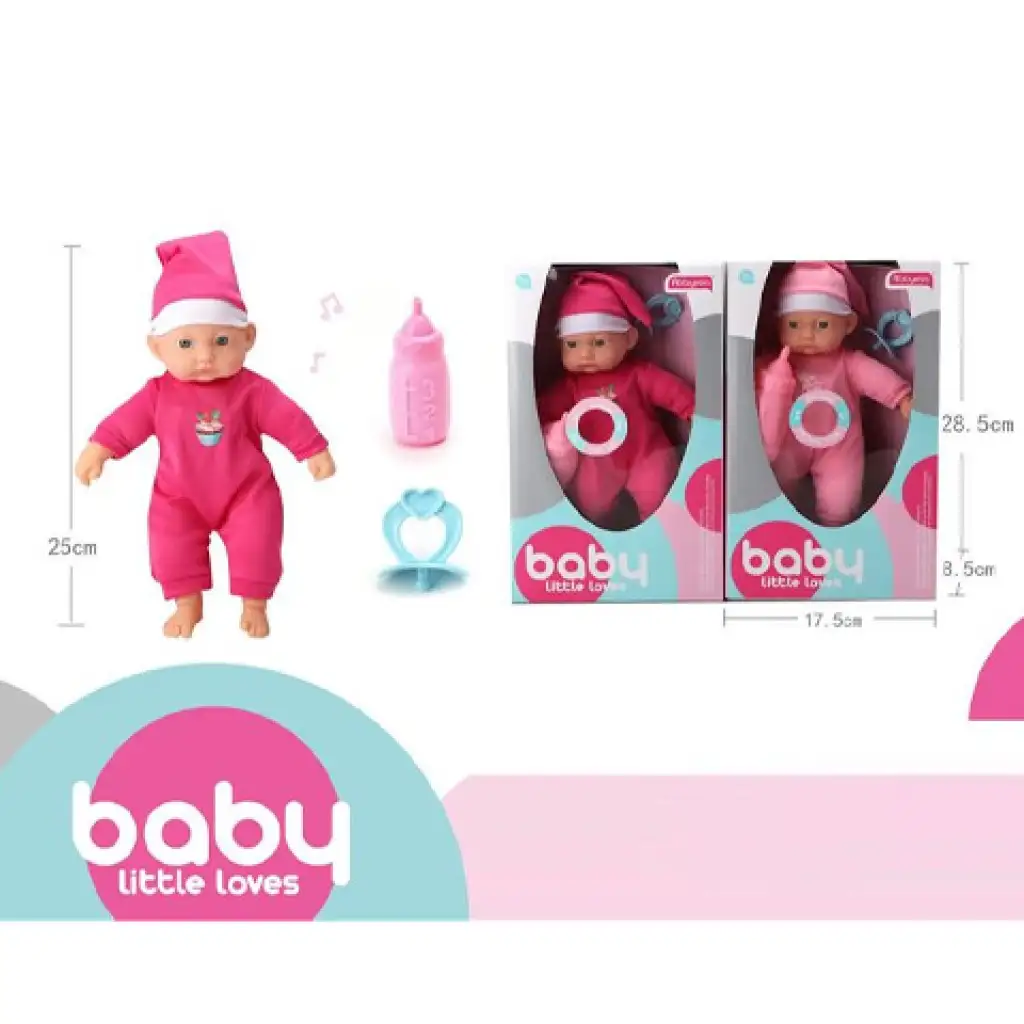 Ein Baby in einem Schlafanzug mit Schnuller und Flasche in zwei Varianten. kép 2