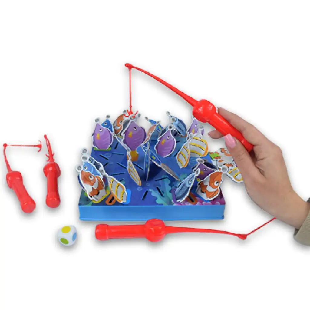 Ein Gedächtnis-Angelspiel mit Fischen und Angelruten kép 3