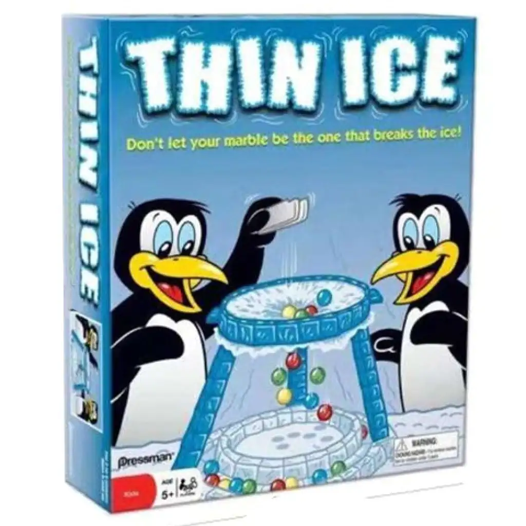 Eisgeschicklichkeitsspiel mit bunten Kugeln