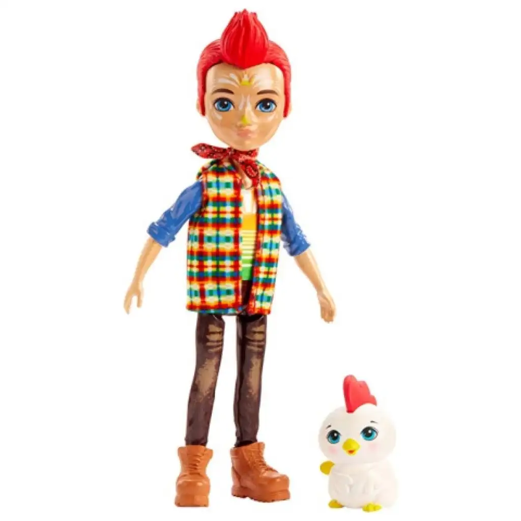 Enchantimals Edward Rooster Figur und Cluck Hahn Tierfigur - Mattel kép 2