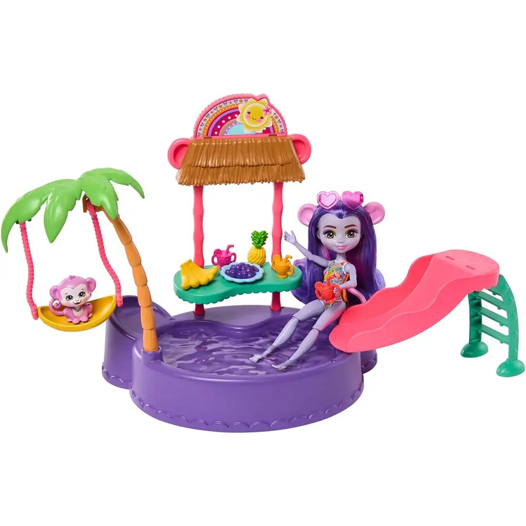 Enchantimals: Majmóca Pool-Party Spielset - Mattel kép 2