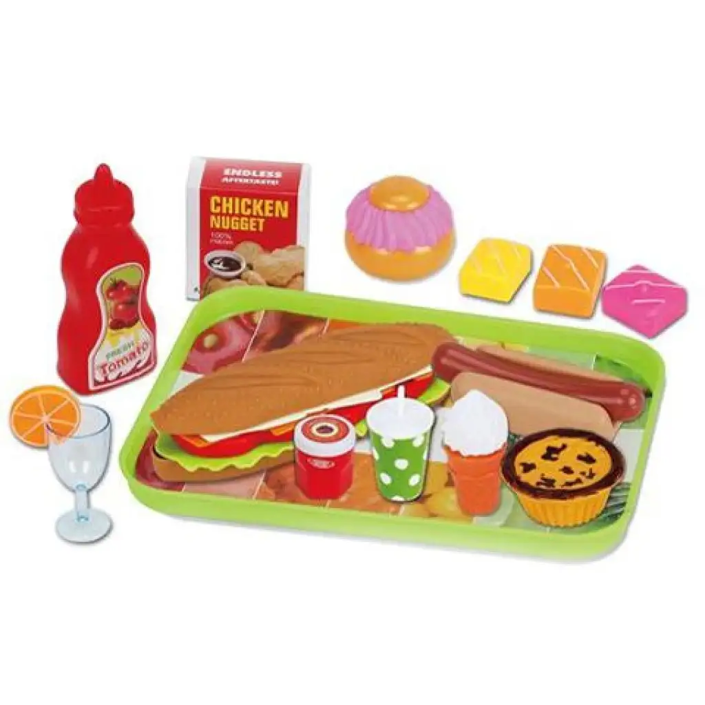 Essenset mit Muffin und Tablett kép 2