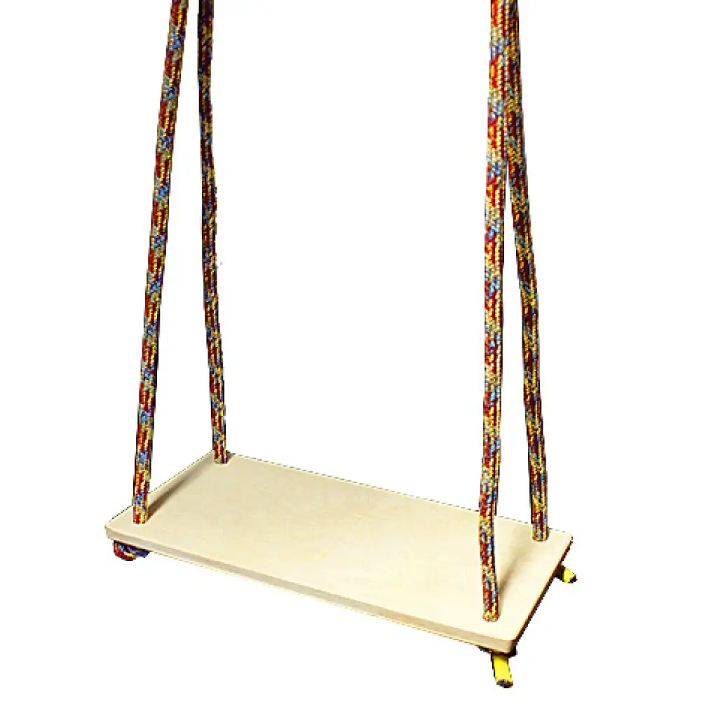 Holzbrettschaukel mit Seil