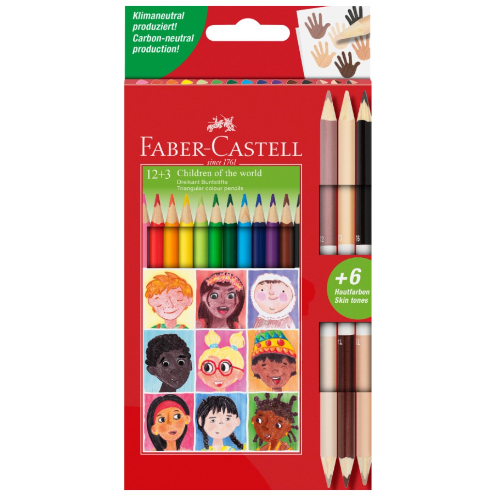 Faber-Castell: 12+3-teiliges Buntstift-Set