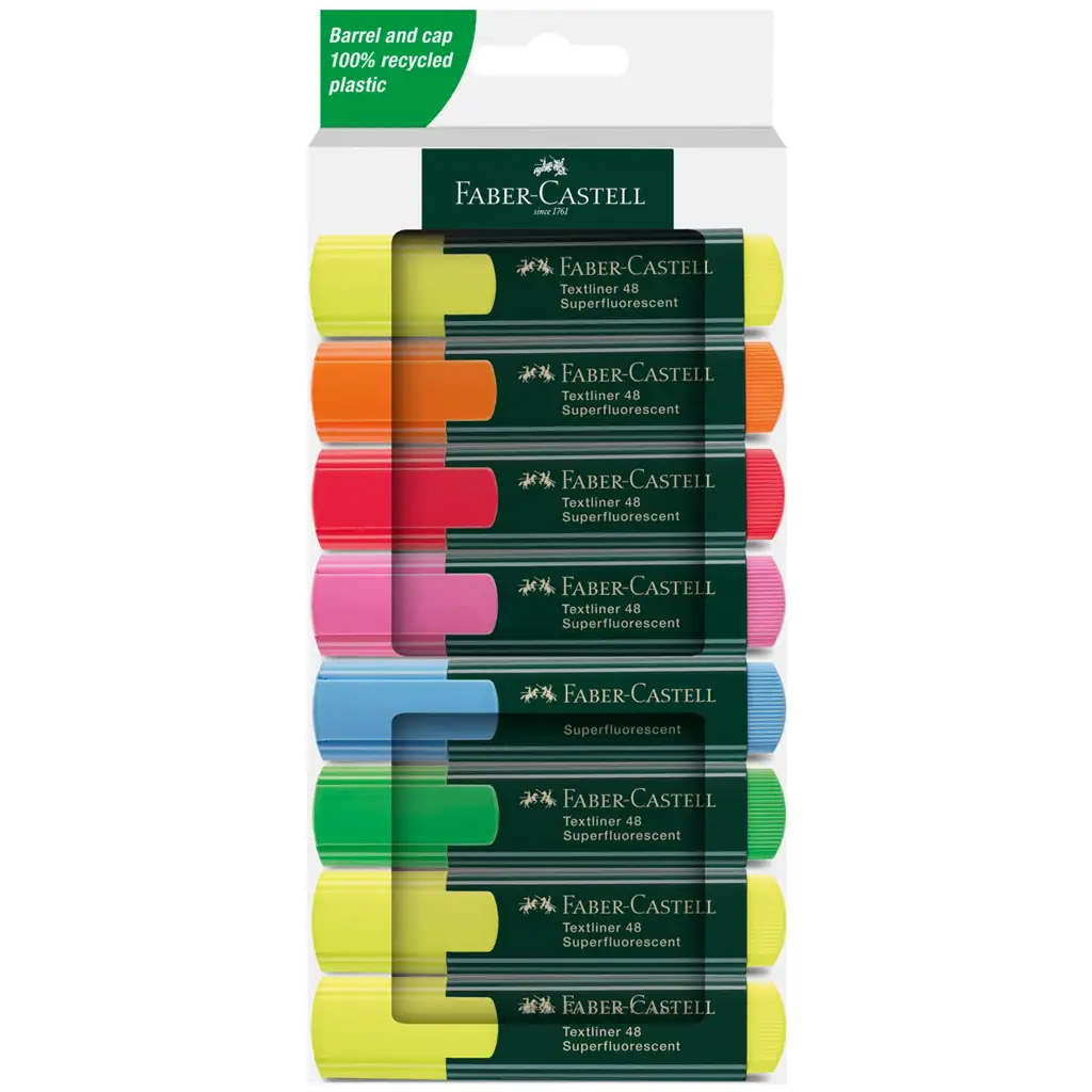 Faber-Castell: 1548 Fluoreszierend 8er-Set Textmarker