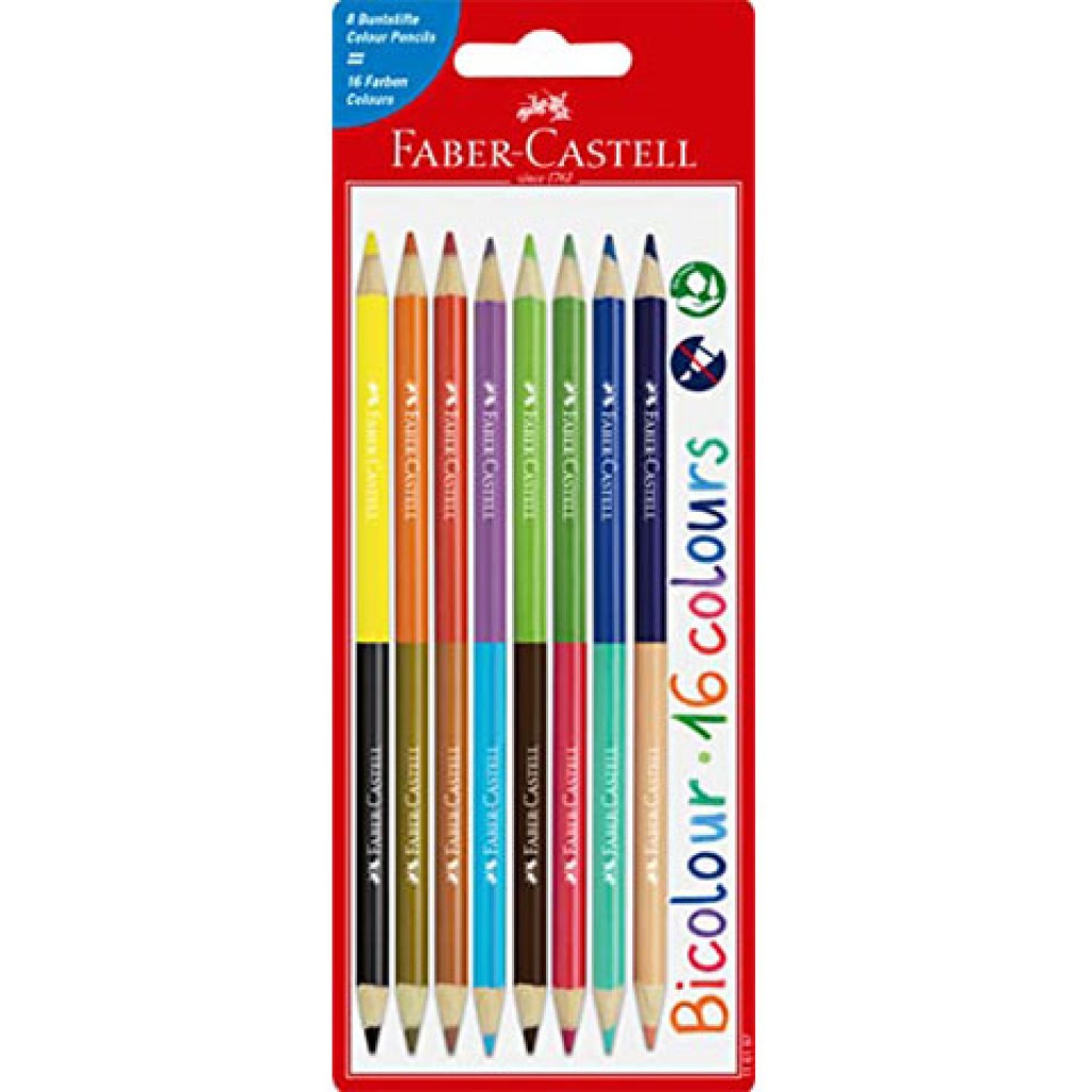 Faber-Castell: Bicolor Buntstift-Set 8-teilig