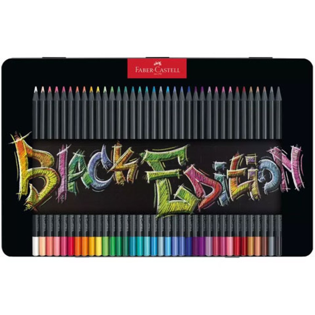 Faber-Castell: Black Edition Buntstifte 36er-Set in Metalldose