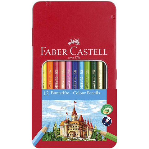 Faber-Castell: Buntstift-Set 12er-Set in Metalldose