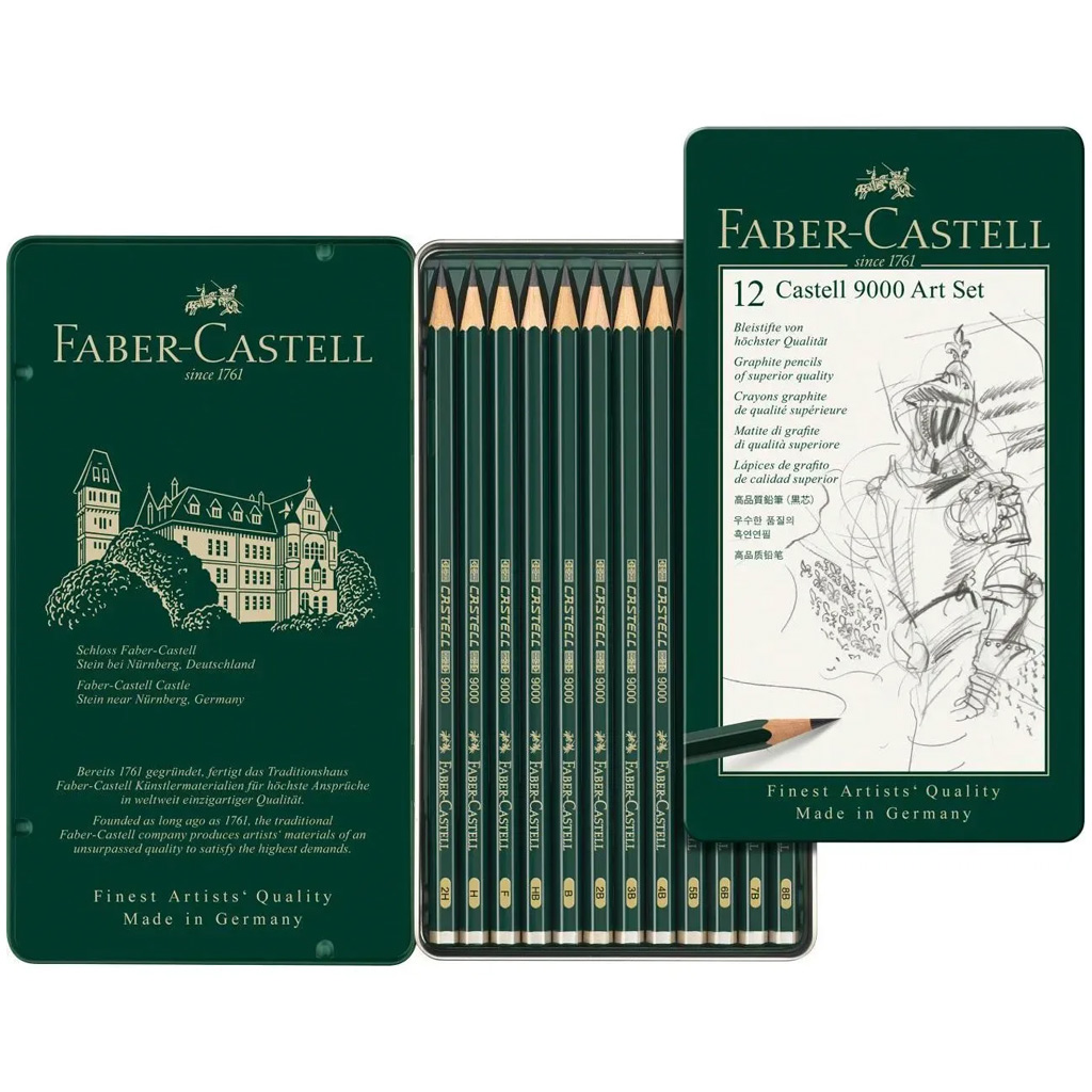 Faber-Castell: Castell 9000 Graphitbleistift 12er-Set in Metalldose kép 2