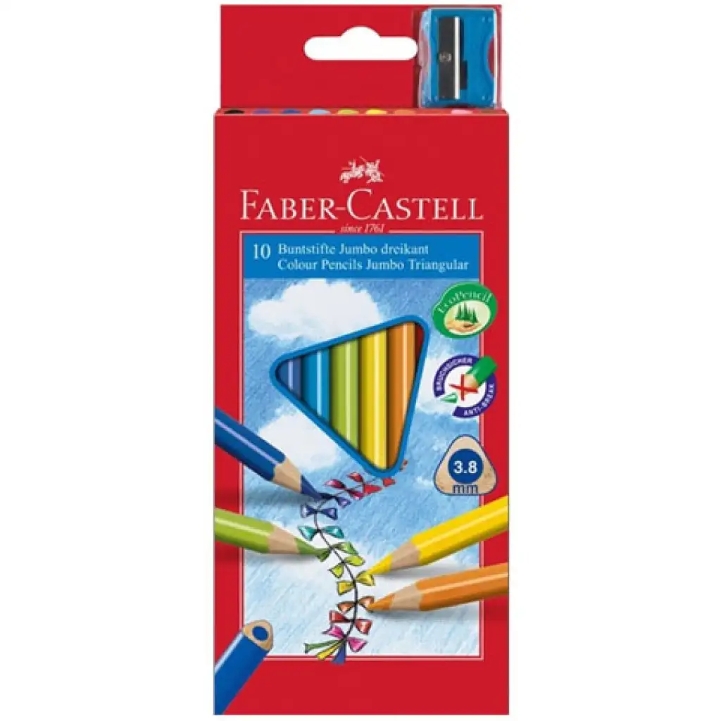 Faber-Castell: Junior Buntstifte 10er-Set mit Anspitzer