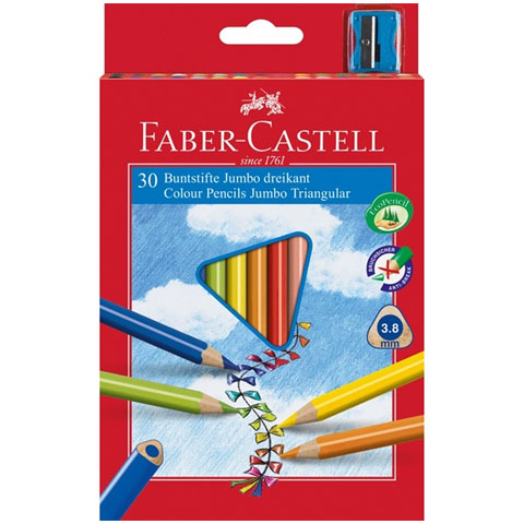 Faber-Castell: Junior Farbstifte 30 Stück mit Anspitzer