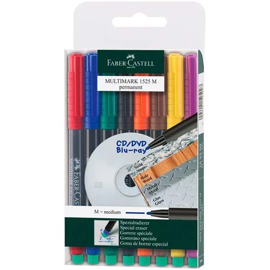 Faber-Castell: Multimark M Alkoholmarker-Set, 8 Farben