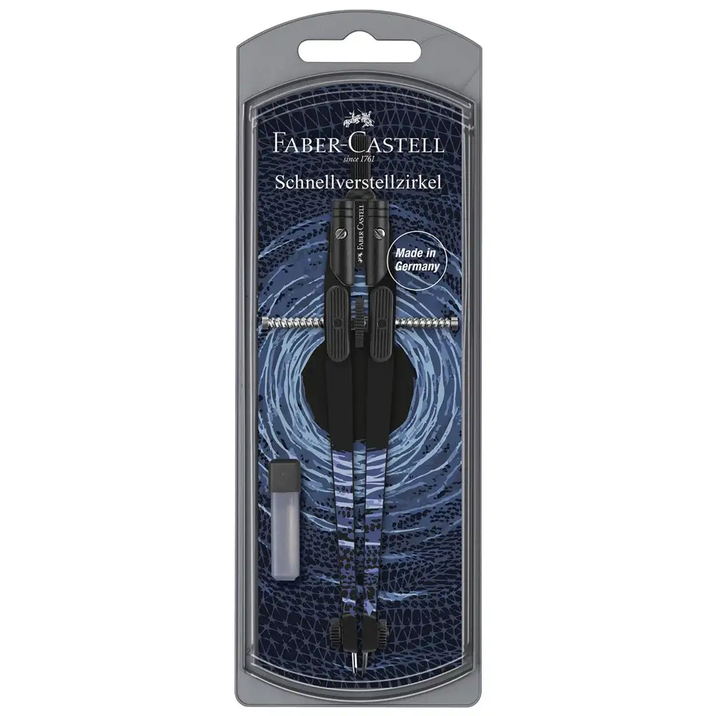 Faber-Castell: Shiny Twist Zirkelset mit Schnellverstellung
