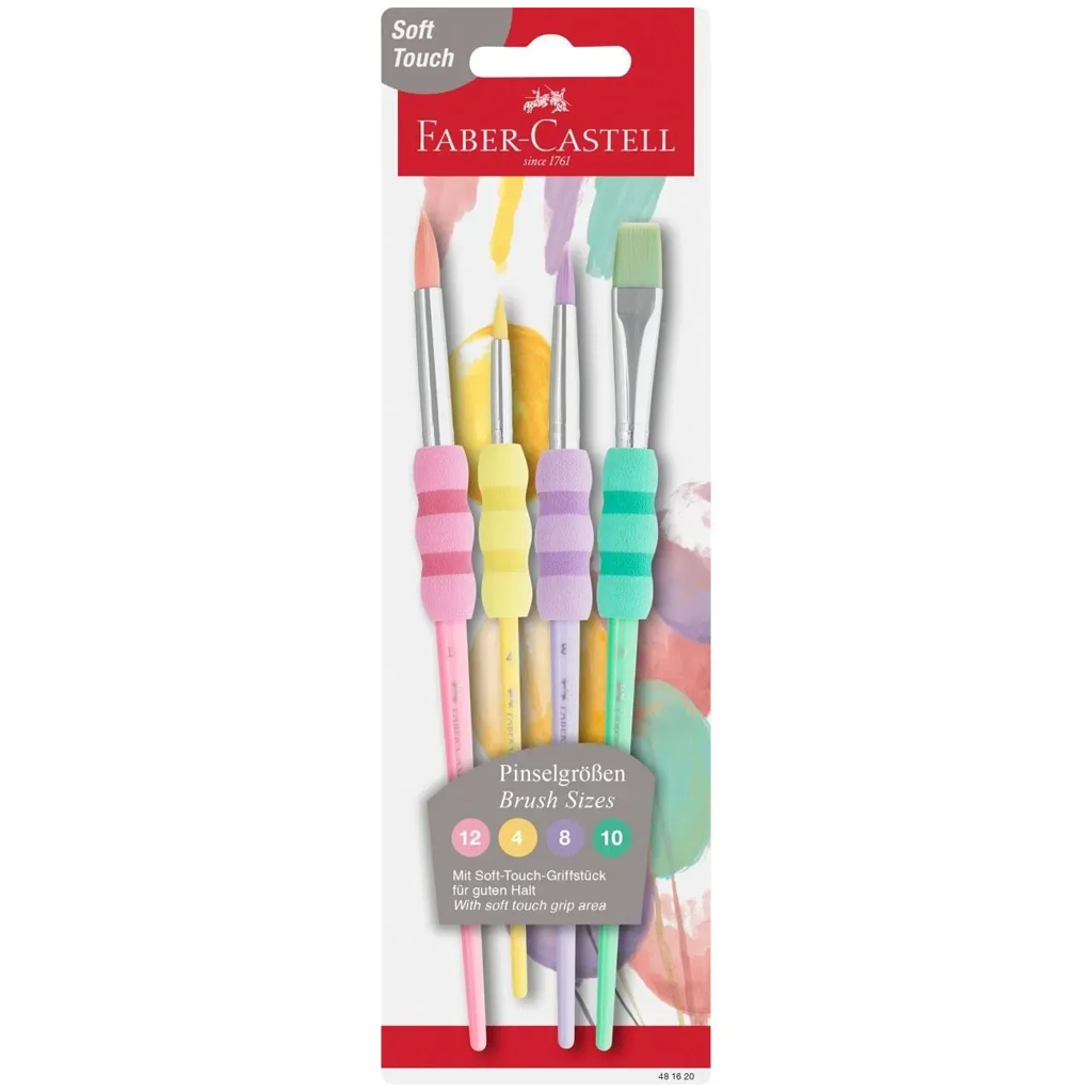 Faber-Castell: Soft Touch 4-teiliges Pastell-Pinselset