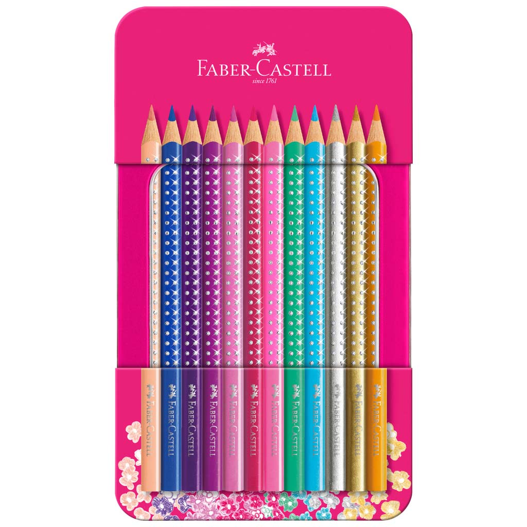 Faber-Castell: Sparkle 12er Buntstift-Set in Metalldose