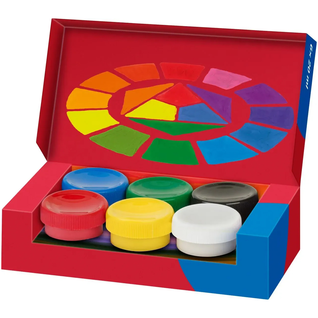 Faber-Castell: Tempera-Set mit Dosen, 6 x 20 ml kép 2