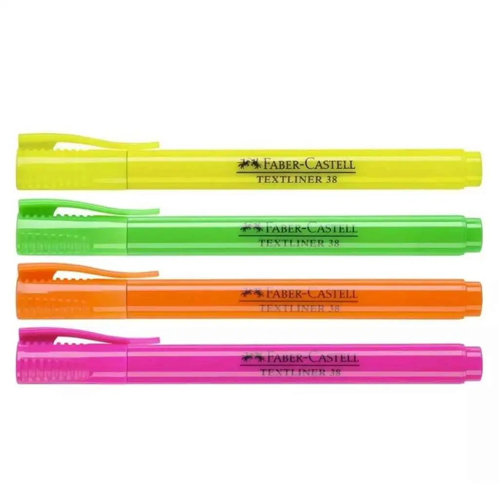 Faber-Castell: Textliner 38 Textmarker-Set mit fluoreszierenden Farben, 4er-Pack kép 2