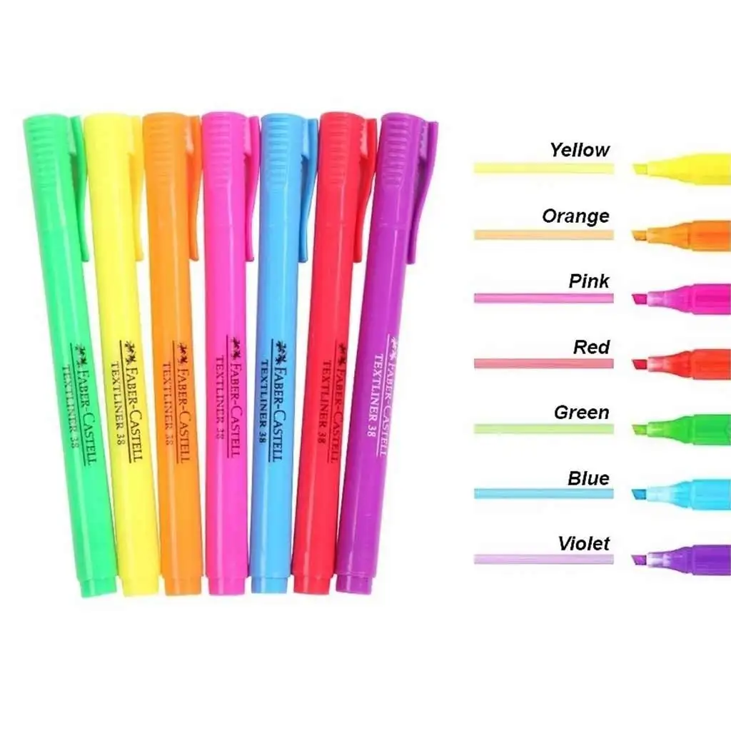 Faber-Castell: Textliner 38 Textmarker-Set mit fluoreszierenden Farben, 8er-Pack kép 2