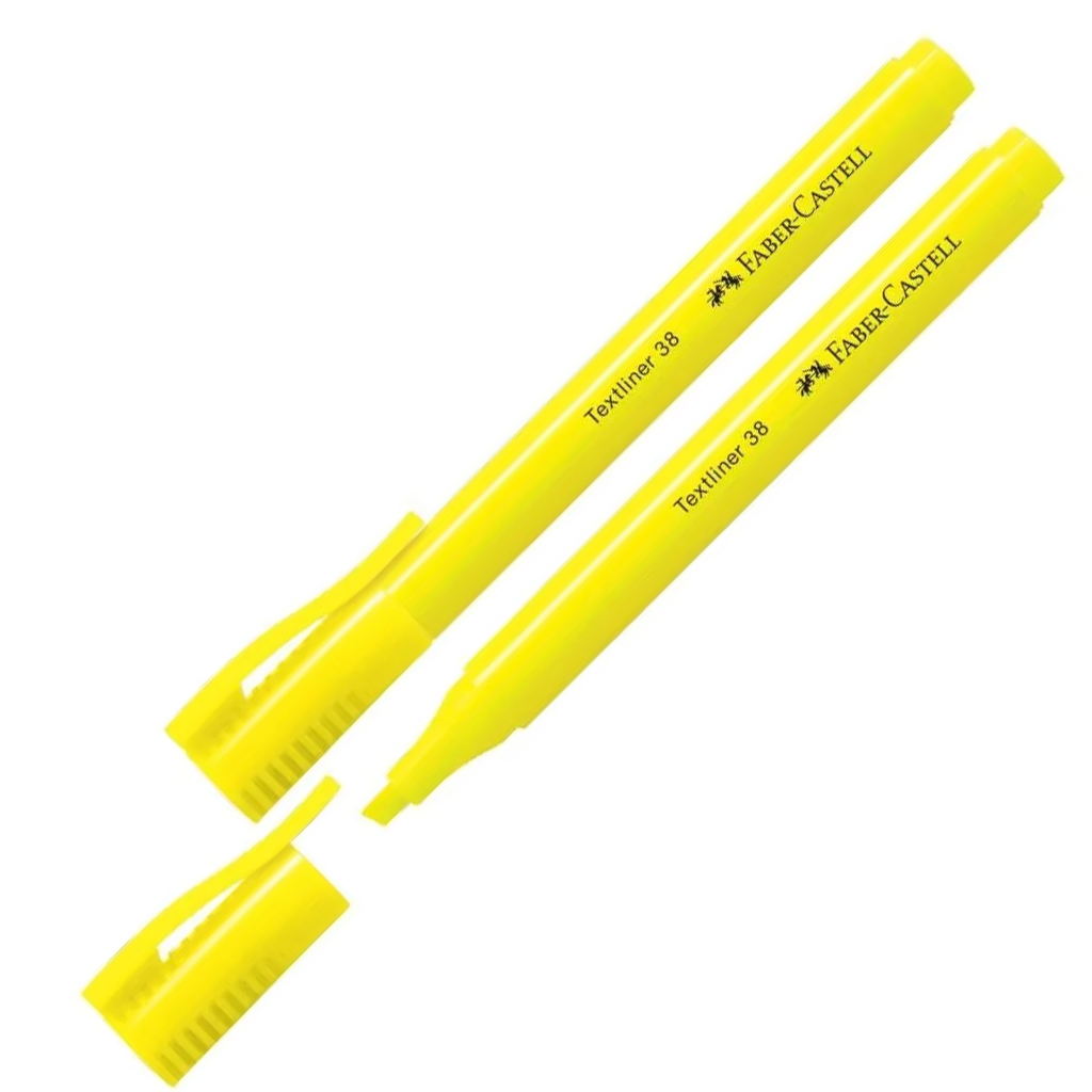 Faber-Castell: Textliner 38 Textmarker in fluoreszierendem Gelb, 1 Stück