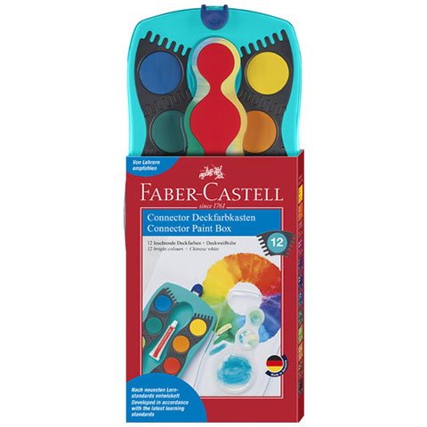 Faber-Castell: Wasserfarben 12 Farben Türkis Set