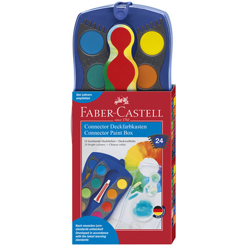 Faber-Castell: Wasserfarben 24 Farben Blau Set