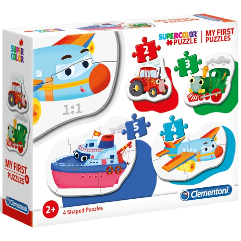 Fahrzeuge 4-in-1 Supercolor Formpuzzle - Clementoni
