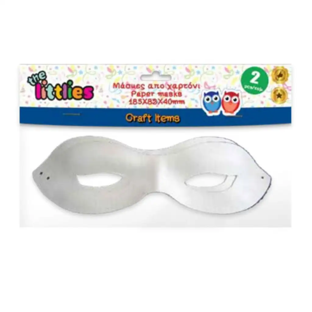 Färbbares 2-teiliges Papiermasken-Set