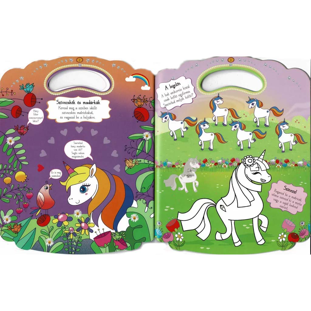 Farbenfrohes Beschäftigungsheft mit Einhörnern kép 3