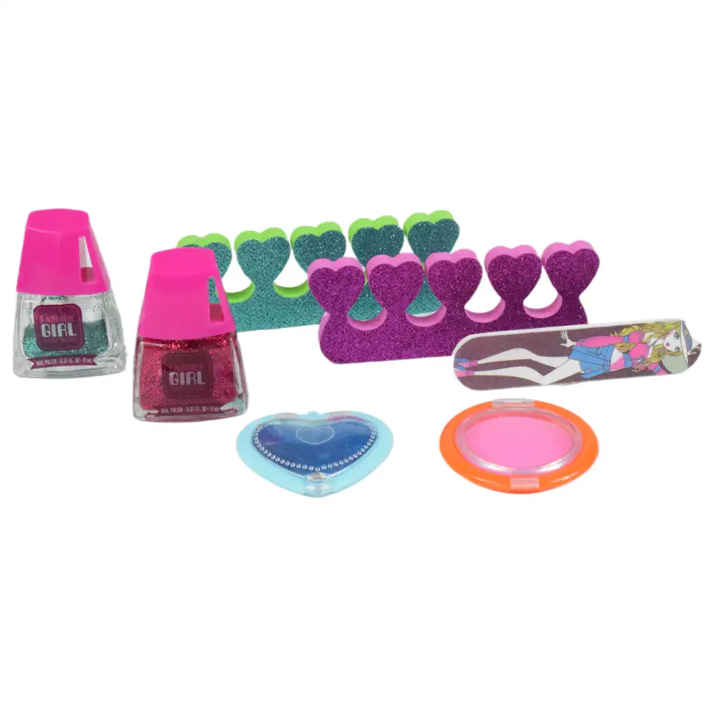 Fashion Girl: Schminkset mit Haarkreide, Schminke und Fingerspreizer-Schwamm kép 3