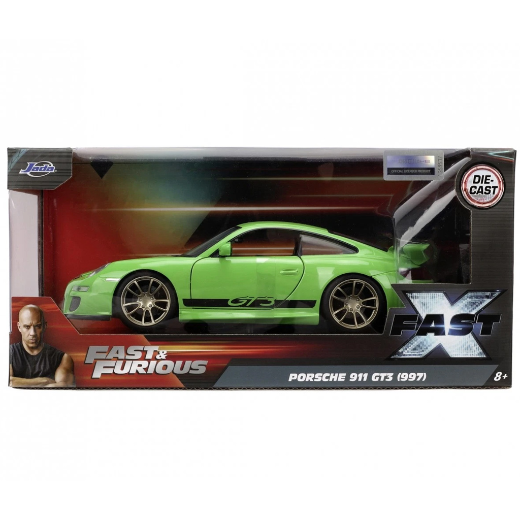 Fast & Furious: 2007 Porsche 911 GT3 Modellauto aus Metall, Maßstab 1:24 - Jada Toys