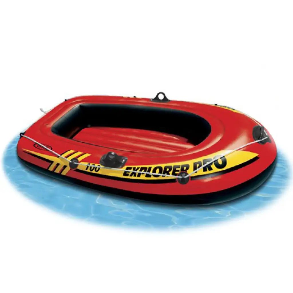 Aufblasbares Gummiboot in Rot - Intex