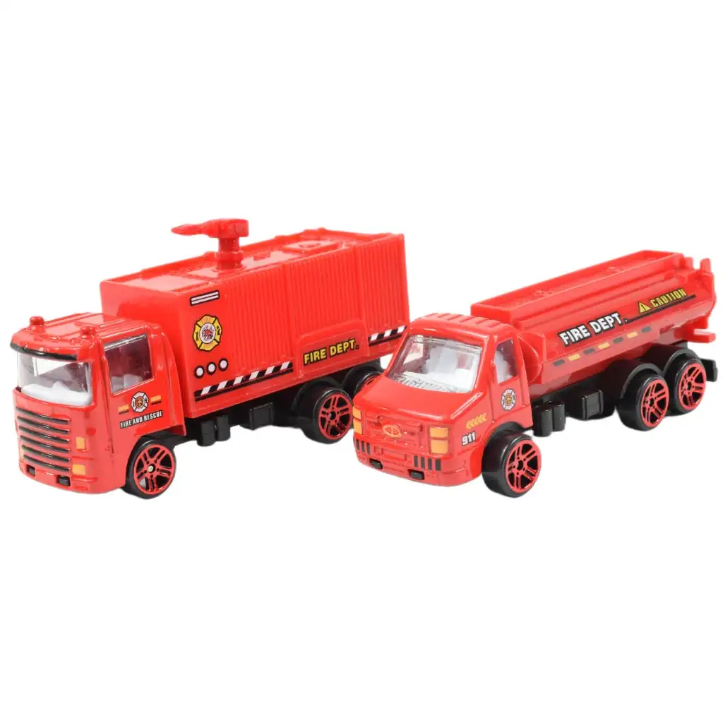 Feuerwehr: Feuerwehrfahrzeug-Set mit Zubehör kép 3