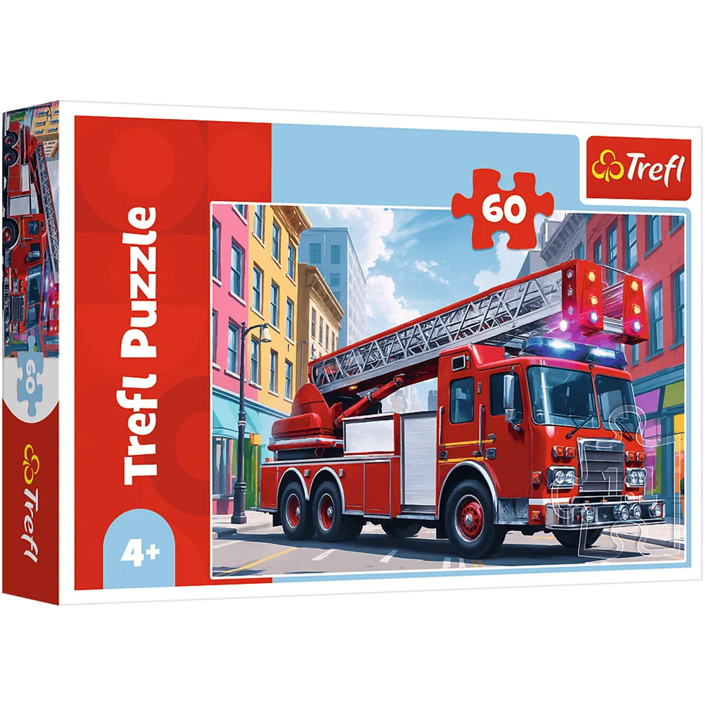 Feuerwehrauto 60-teiliges Puzzle - Trefl kép 1