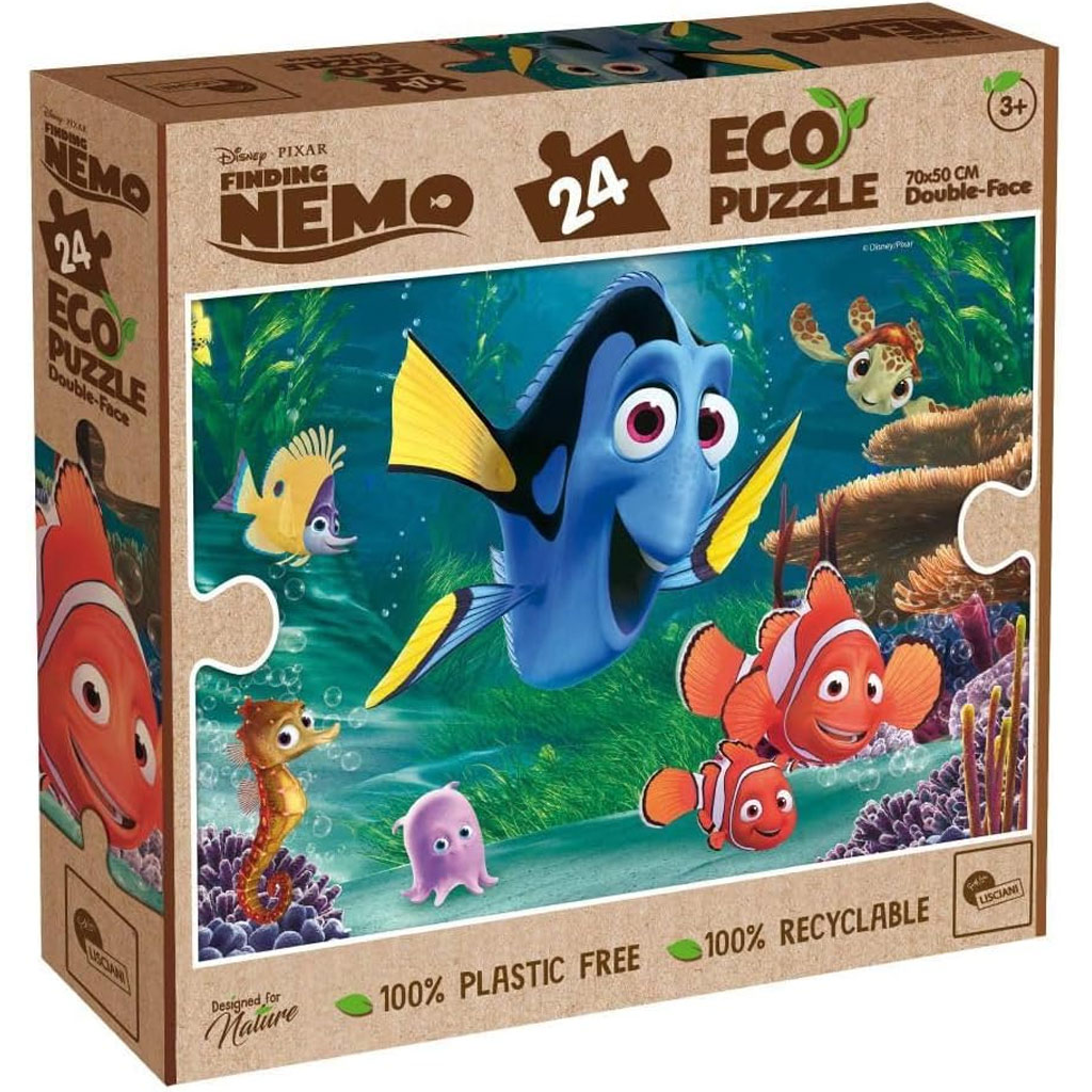 Findet Nemo 2-in-1 Eco Maxi Puzzle und Malset, 24 Teile, 70x50cm – Lisciani