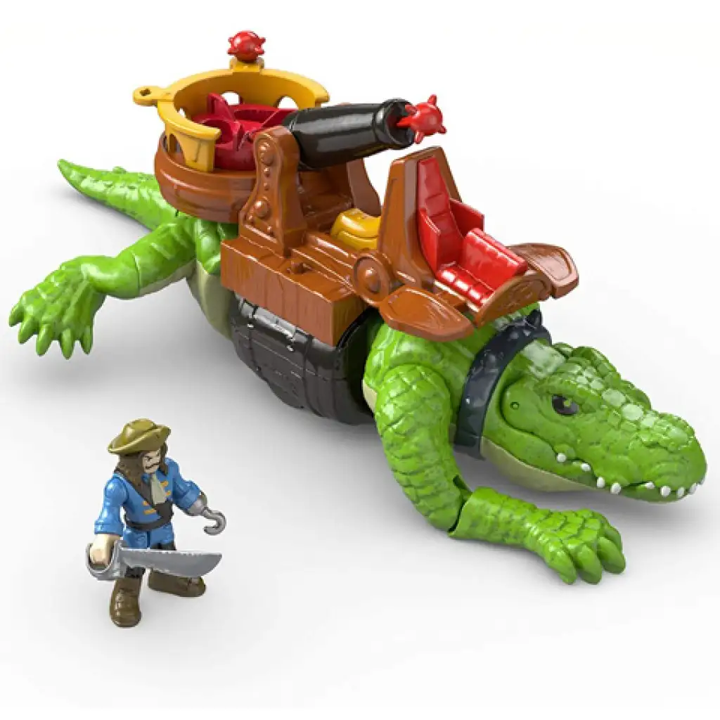 Fisher-Price: Imaginext Krokodil und Captain Hook Spielset - Mattel kép 3
