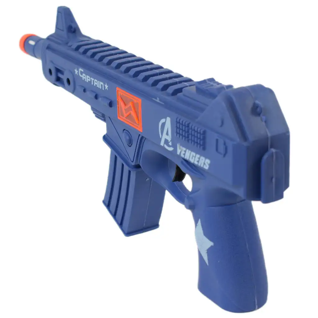 Flint Gun: Blaues militärisches Maschinengewehr mit Schussimitation, 30 cm kép 2