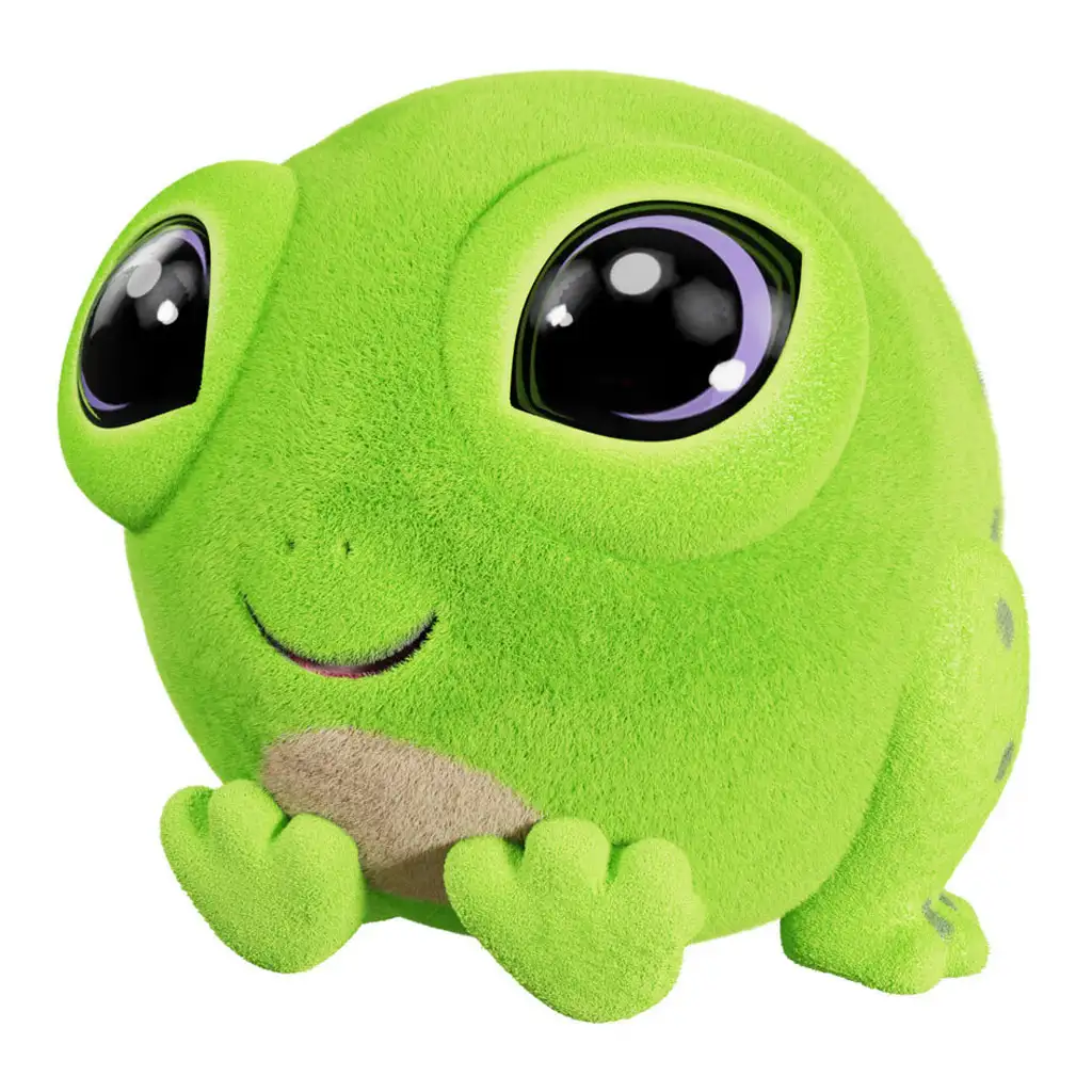 Flockies Spielzeugfigur: Serie 3 - Finn Frosch Figur kép 1