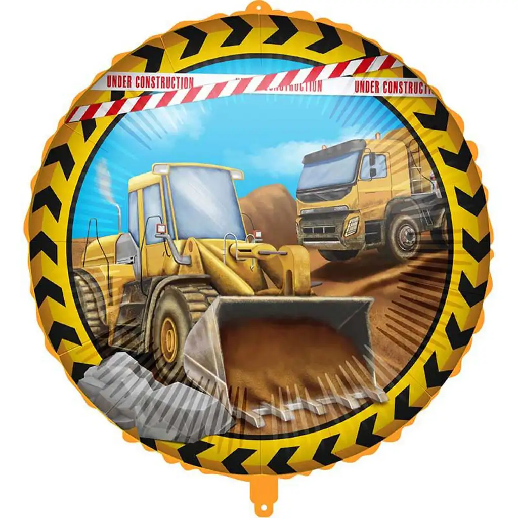 Folienballon mit Arbeitsmaschinenmuster 46cm
