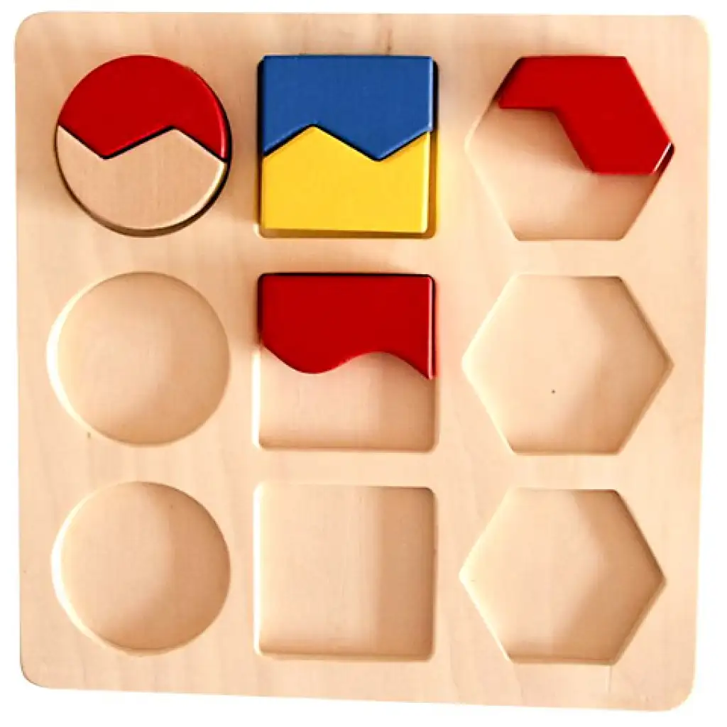 Formenpuzzle aus Holz mit 18 Teilen kép 2