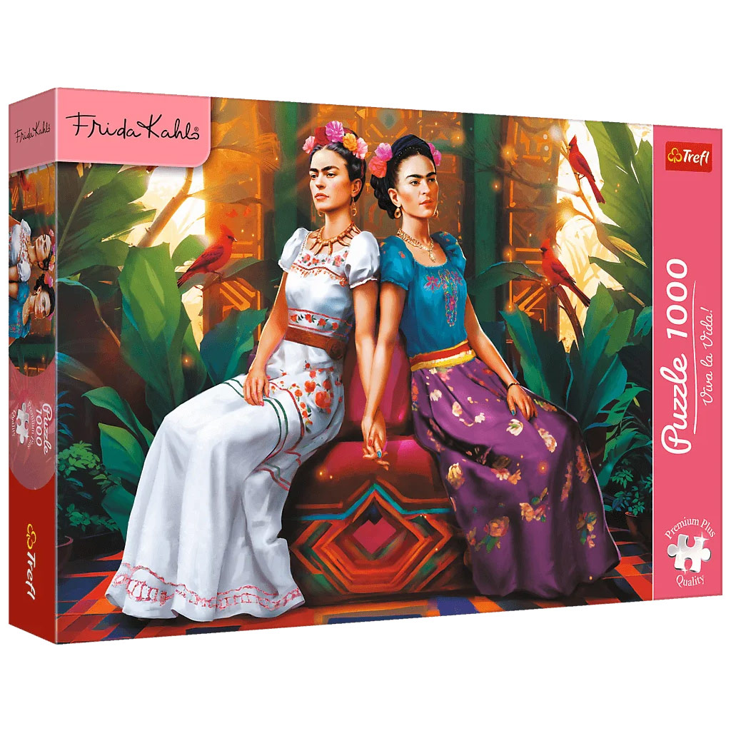 Frida Kahlo Zwei Gesichter, eine Seele 1000-teiliges Premium Plus Qualitätspuzzle – Trefl