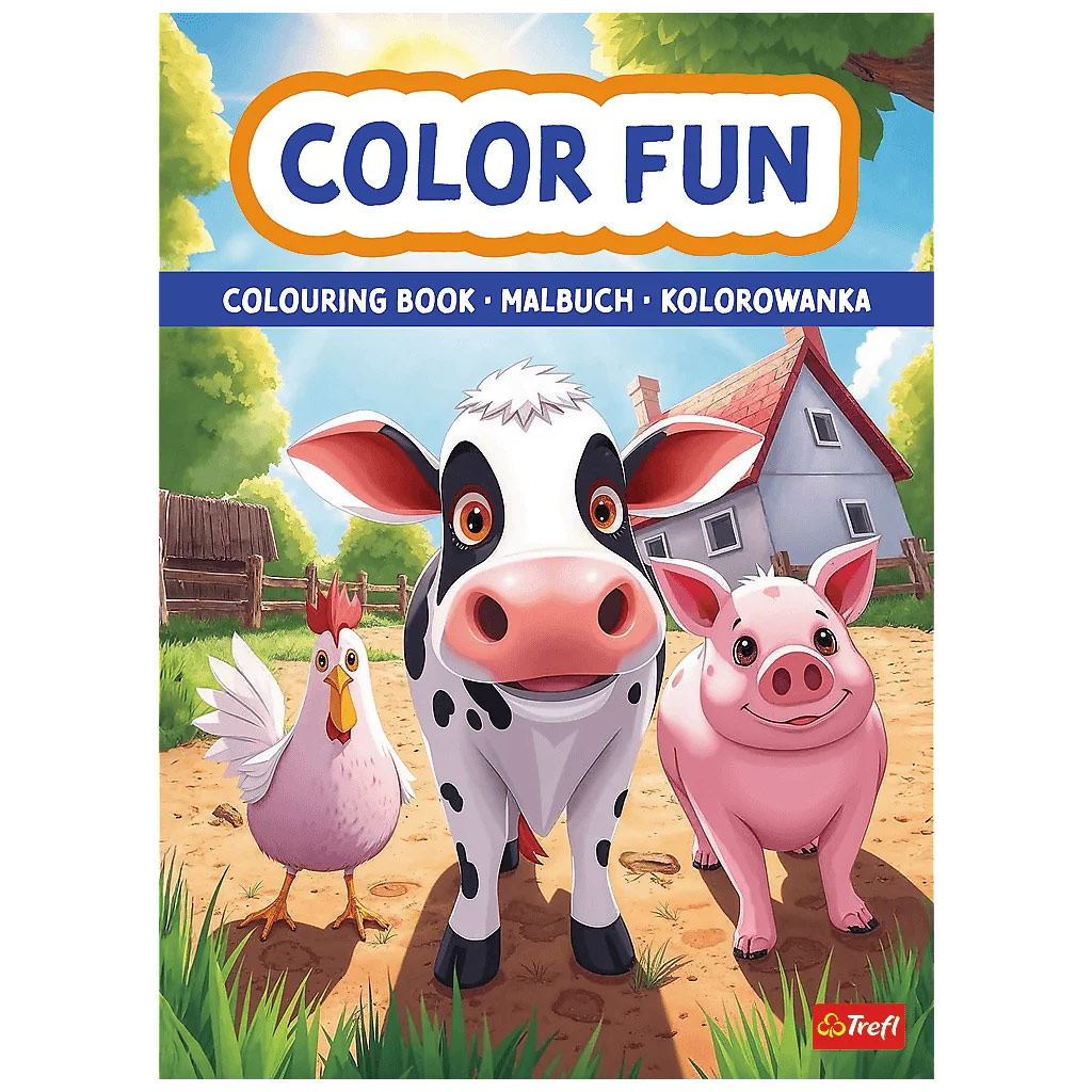 Fröhliche Bauernhoftiere Malbuch - Trefl