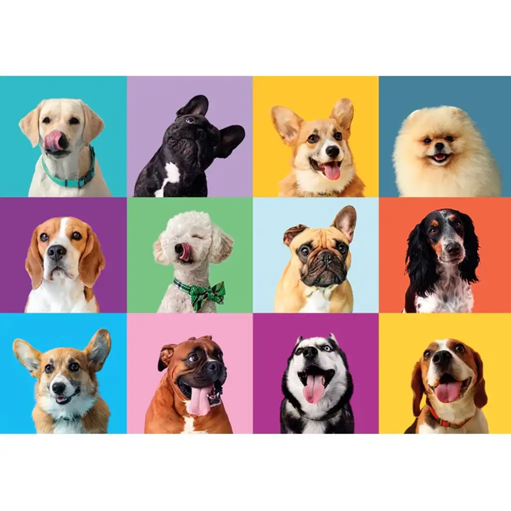 Fröhliche Hundegesichter 300-teiliges Puzzle - Clementoni kép 2