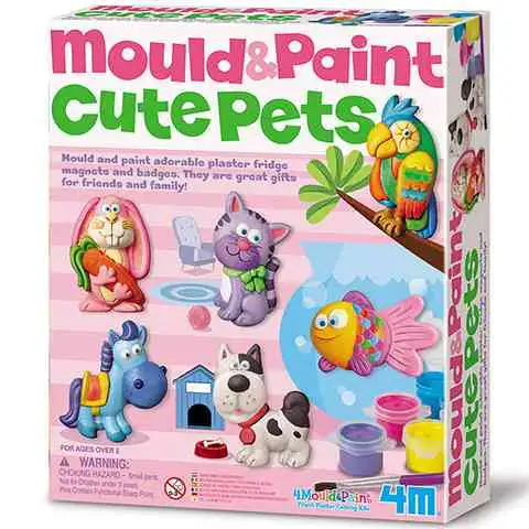 Fröhliche Tiere Gips-Kühlschrankmagneten-Bastelset