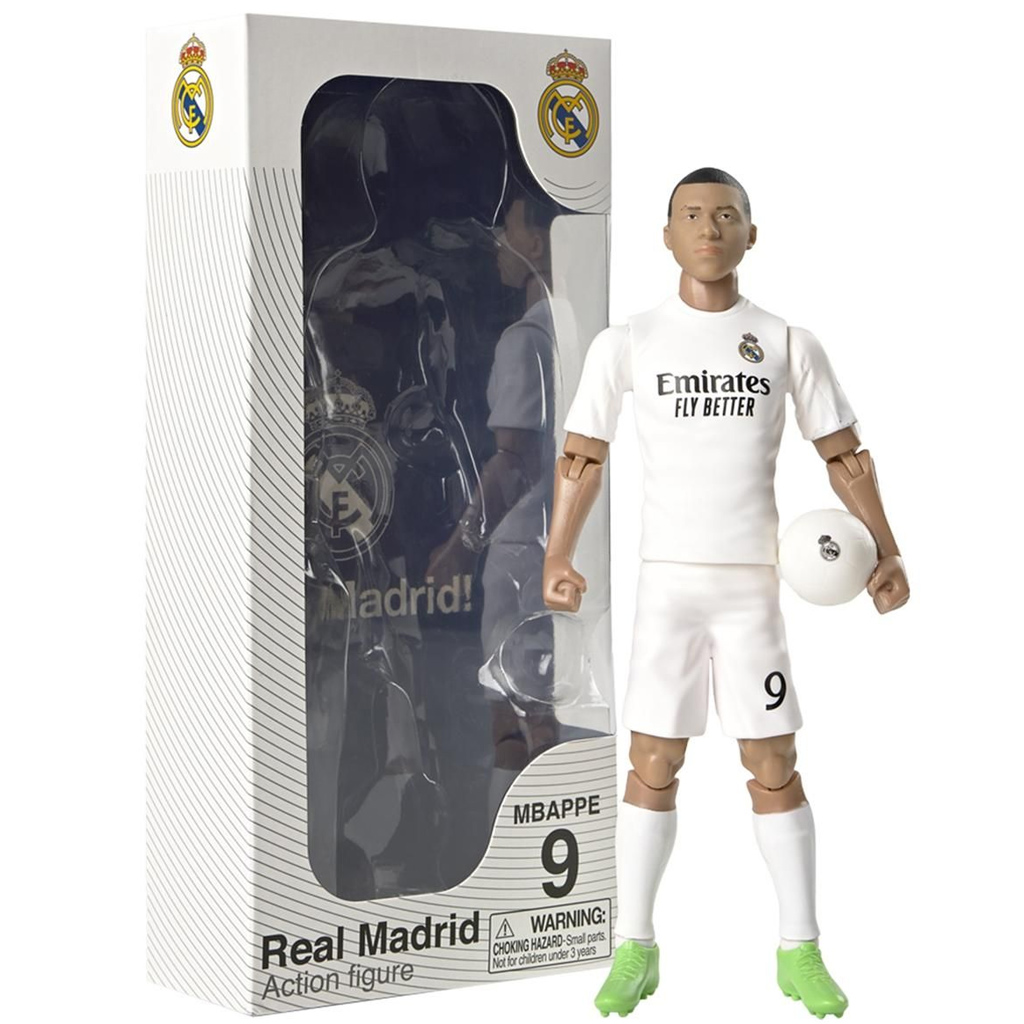 Fußball-Actionfigur, 20 cm – Real Madrid, Mbappé im Trikot mit der Nummer 9