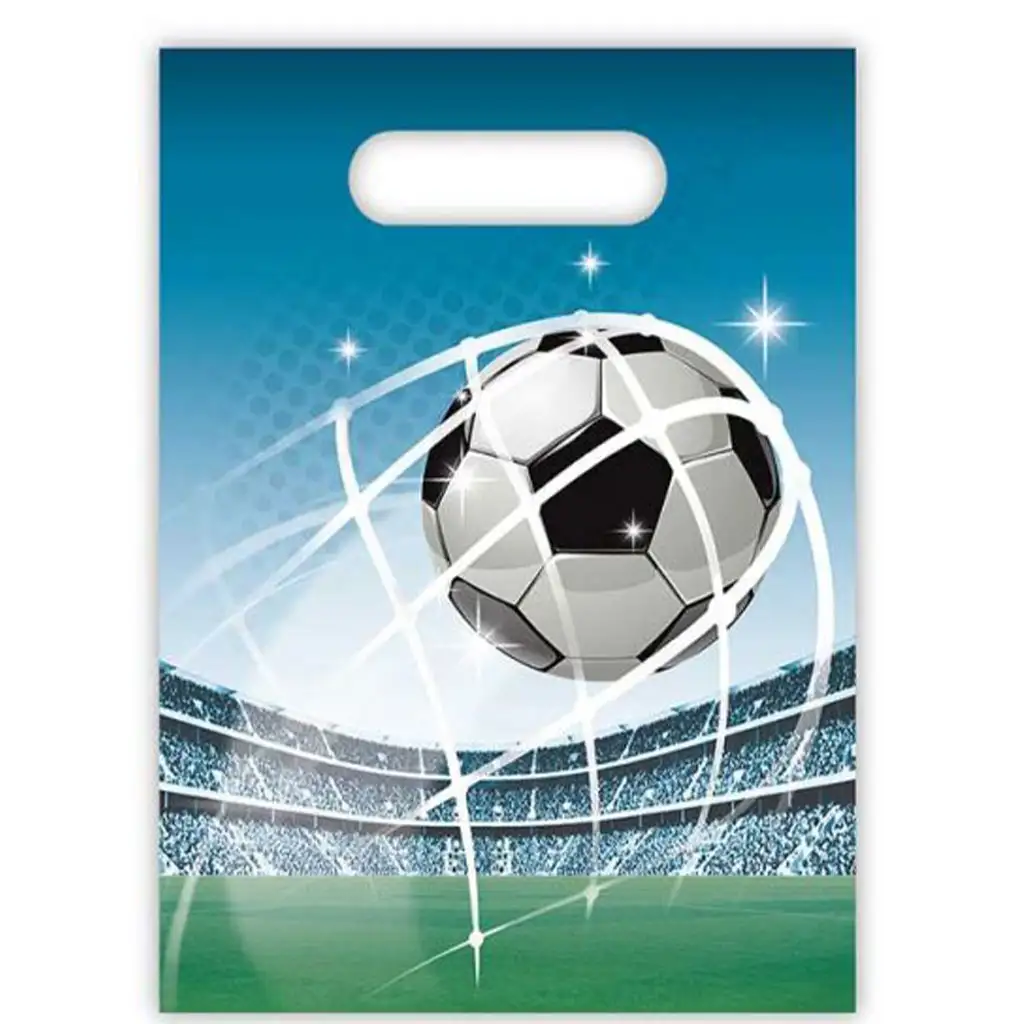 Fußballmuster-Geschenktasche 6er-Set