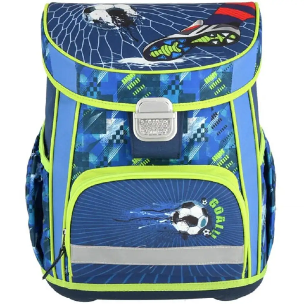 Fußballtor ergonomischer Schulranzen Rucksack mit Federmäppchen 4-teiliges Set kép 4