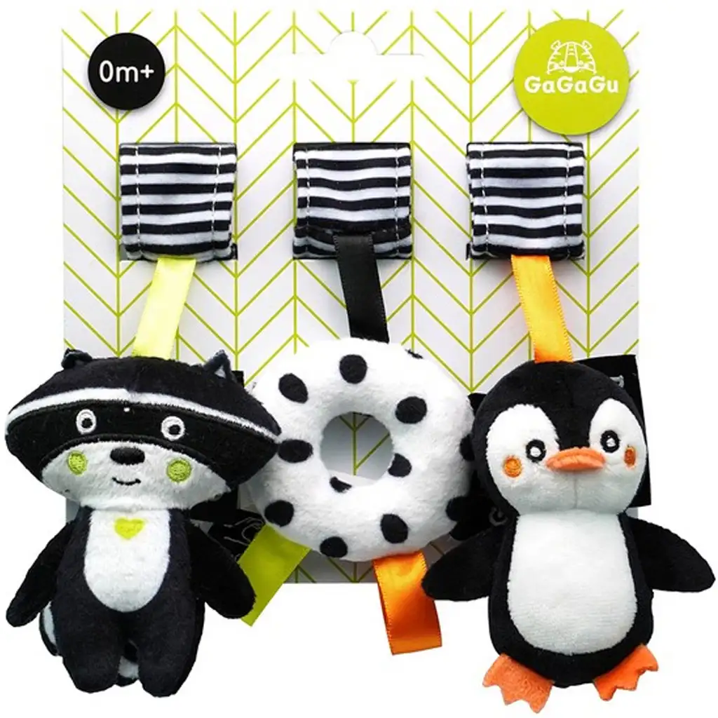 GaGaGu: Plüsch-Logos - Waschbär, Donut und Pinguin kép 1